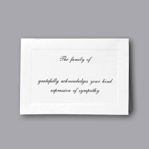 Acknowledgment Card