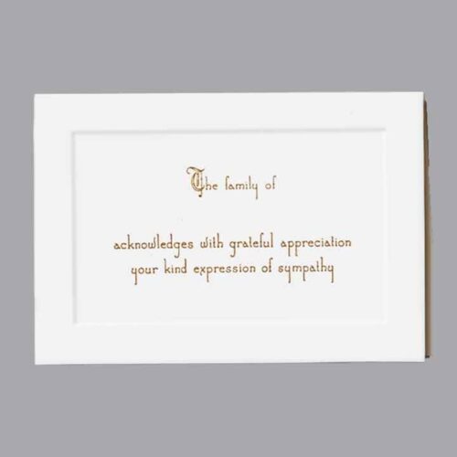 Acknowledgment Card