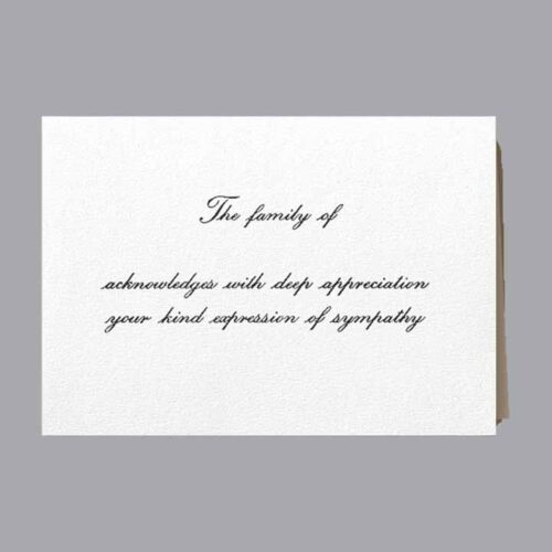 Acknowledgment Card