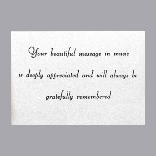 Acknowledgment Card